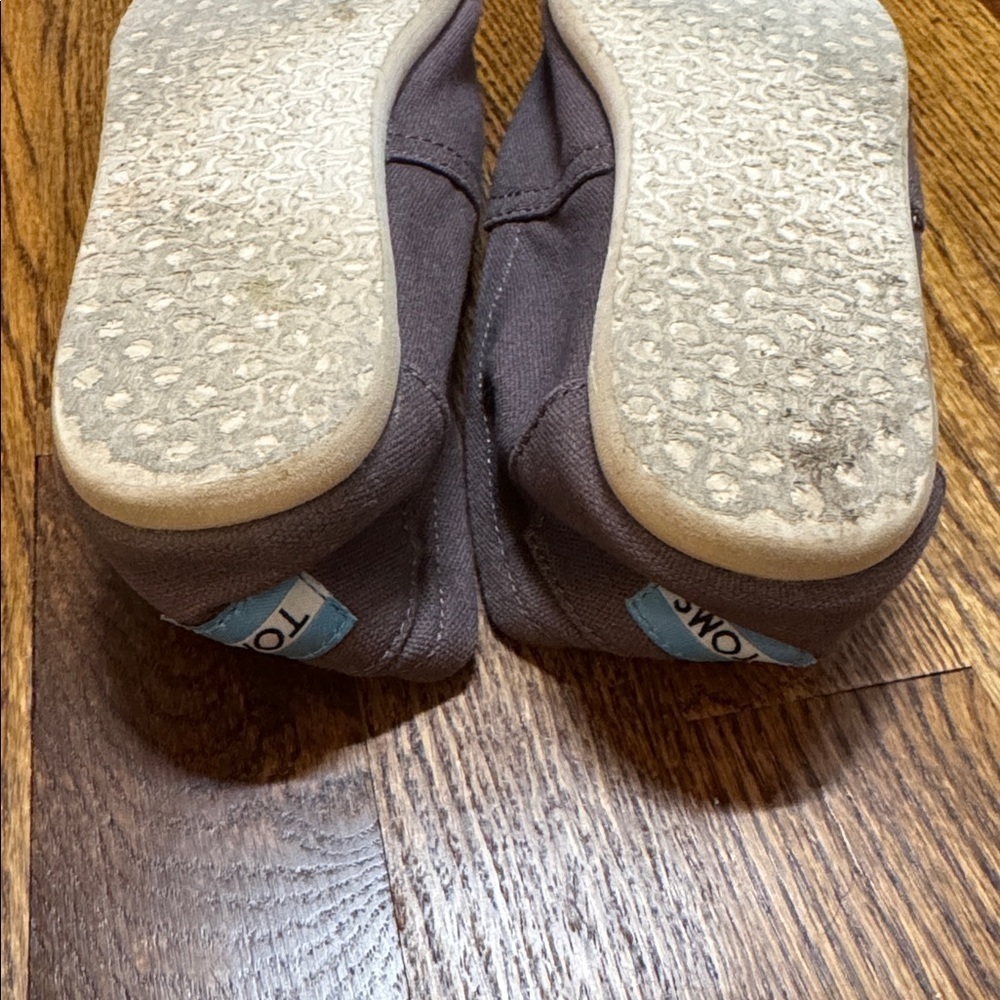 TOMS Gray Classic Canvas Slip-Ons - Picture 9 of 10